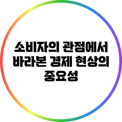 소비자의 관점에서 바라본 경제 현상의 중요성