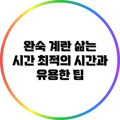 완숙 계란 삶는 시간: 최적의 시간과 유용한 팁