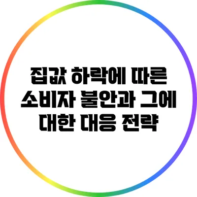 집값 하락에 따른 소비자 불안과 그에 대한 대응 전략