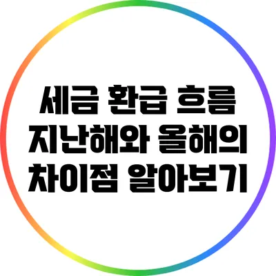세금 환급 흐름: 지난해와 올해의 차이점 알아보기