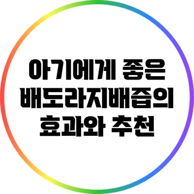 아기에게 좋은 배도라지배즙의 효과와 추천