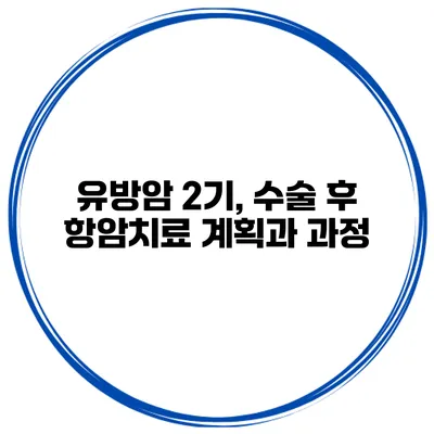 유방암 2기, 수술 후 항암치료 계획과 과정